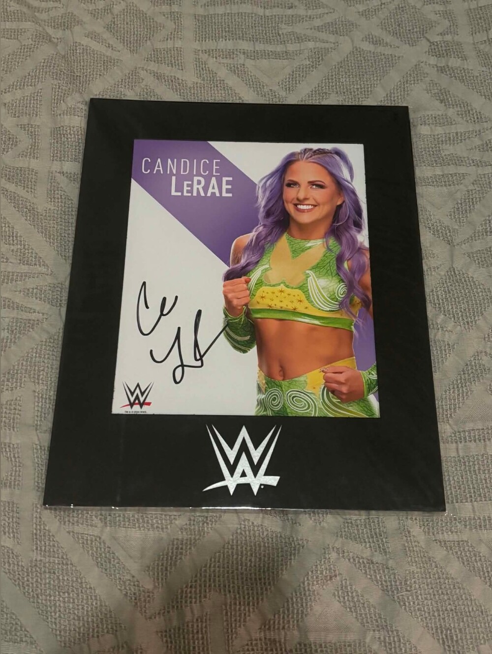 Candice LeRae WWE VIP Ringsider Autographed Matted Photo New